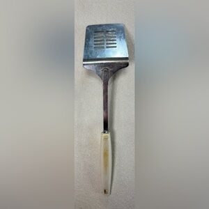 Vintage EKCO Slotted Metal Spatula USA Mid Century Retro Farmhouse Kitchen